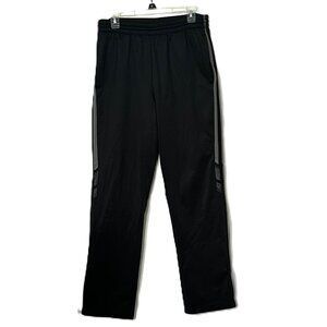 Boys Black Sweat Pants With Gray Stripes Size Medium TEK GEAR